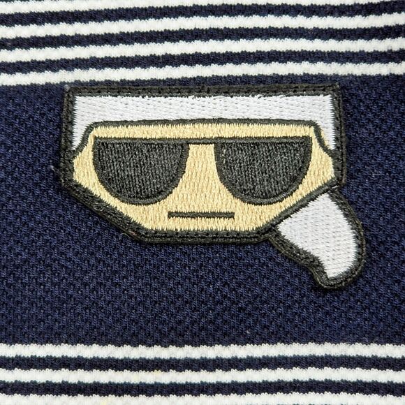 Karl Lagerfeld Paris Sweater Dress Women Small Striped Pocket Zipper Karl patch - Picture 2 of 10